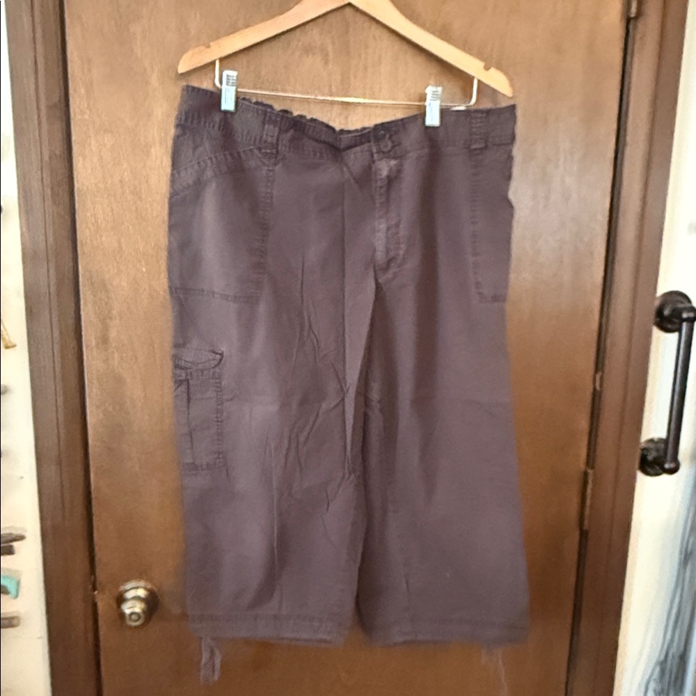 duo Maternity Brown Womens Brown Capri Pants Size XL